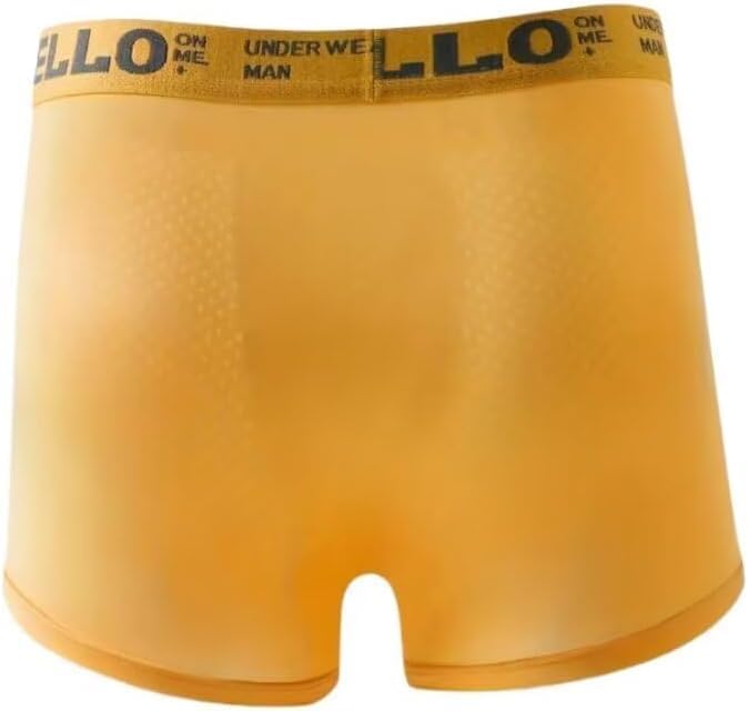 Hello Mesh Men's Ice Silk Briefs - Low-rise Breathable Boxer Briefs (4/8/12 Pack) • Ultra-thin, comfortable and cool3