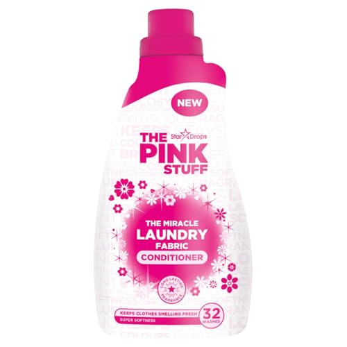 Pink Stuff Fabric Clothes Conditioner Softener Ultimate Softness Freshness Long-Lasting Fragrance Gentle on Fabrics Ideal for All Laundry Loads Perfect for Sensitive Skin 960ml 32 Washes