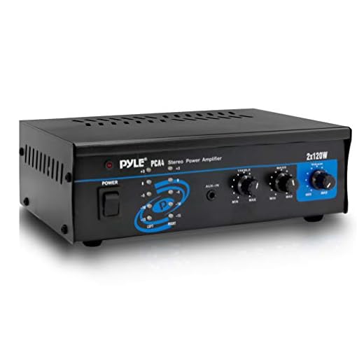 Pyle 2x120 Watt Home Audio Speaker Power Amplifier - Portable Dual Channel Surround Sound Stereo Receiver - for Amplified Subwoofer Speakers, DVD, MP3, iPhone, Computer, Theater Via 3.5mm RCA-PCA4.6