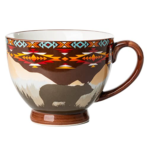 NU TRENDZ Southwest Ceramic Coffee Mug with Handle, Ceramic Tea Cup for Office and Home, for Cappuccino, Tea, Cocoa, Cereal, Hot Chocolate