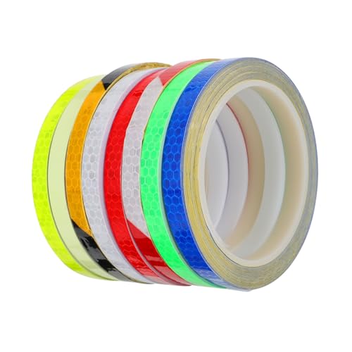 Autocollants réfléchissants vélo POPETPOP : 8 rouleaux adhésifs lumineux warning sécurité