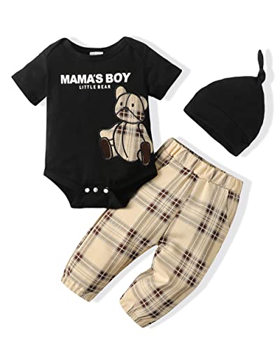 Image of Renotemy Bear Baby Boy Clothes Newborn Boy Outfits Set Newborn Outfits Summer Baby Boy Clothes 0-3 Months