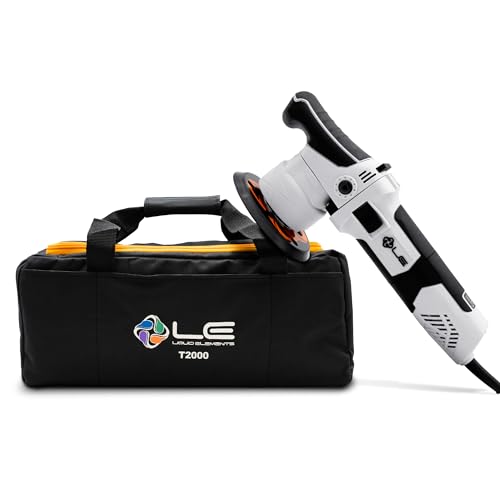 Liquid Elements Exzenter Poliermaschine Auto T2000 V4 Poliermaschine 710W inkl. Tragetasche & Kohlebürsten mit 6 Stufen Drehzahlregulierung