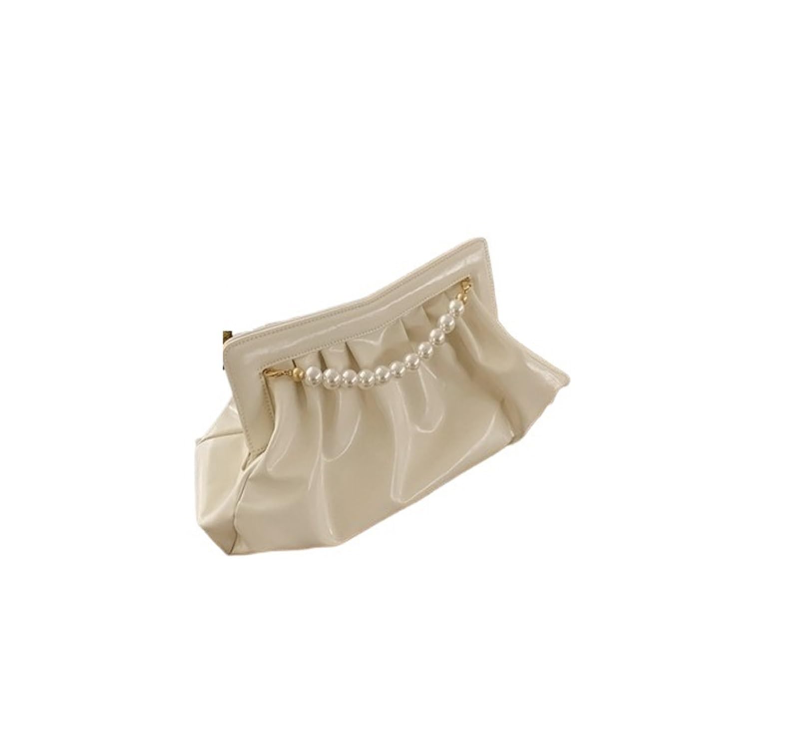 Pochette per donna Pochette da donna con pieghe, design a catena di perle, borsa da donna, borsa da banchetto in pitone, busta da sera, pochette da donna, borse a mano, bolsas Pochette Donna Elegante(