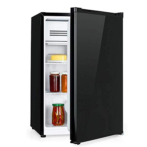 Getränkekühler/Kleiner Weinkühlschrank, Mini-Kühlschrank Kompakt-Gefrierschrank, Gefroren + Gekühlt, LED-Beleuchtung - Wohnzimmer, Minibar,