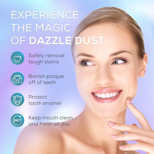 Image of Venus Visage Dazzle Dust Teeth Whitening Powder - Enamel-Safe Toothpaste Powder for Stain Removal (40 g /140 oz)