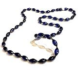 100% Natur blauer Bernstein, Facettened Bernstein Perlen - Top Qualität / Handarbeit