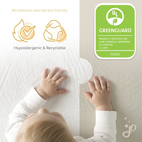 Juniper Dreams Mini Crib Mattress | 2-Stage Dual Firmness | Infant And Toddler Bed Mattress | Hypoallergenic And Water-Repellent | Greenguard Gold Certified Baby Bed Mattress For Cribs #TOP4