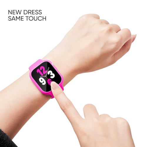 Image of Adorique 3-in-1 Compatible for Apple Watch Band 40mm 41mm 42mm 44mm 45mm 46mm, Soft Silicone Sport Strap for iWatch Series SE 10 9 8 7 6 5 4 3