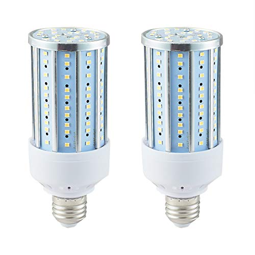LED Corn Light Bulb, 200 Watt Equivalent LED Bulb, 25W Led Corn Light Bulb, Bright LED Bulb,Daylight 6000K, 2000LM E26 / E27 Base, Not-Dimmable,for Warehouse,Garage, Barn, Patio,Basement, etc. 2 Pack…