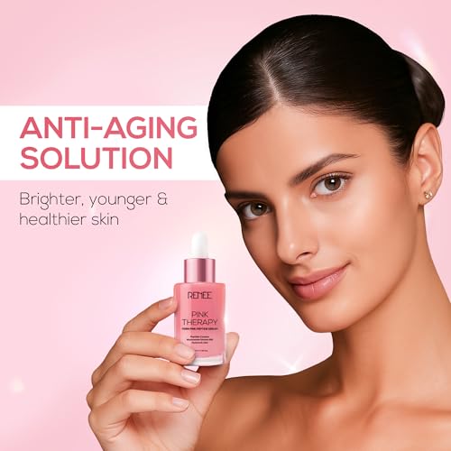 Image of RENEE Pink Therapy PDRN Pink Peptide Face Serum For Glowing, Radiant Skin | Hydrates, Boosts Collagen, Evens Skin Tone | Lightweight, Quick Absorbing | Hyaluronic Acid & Niacinamide Infused | 30 ml