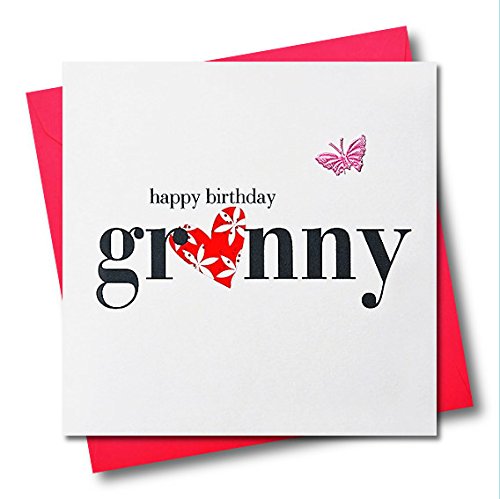 Claire GilesHearts and Stars Happy Birthday Granny Card, White