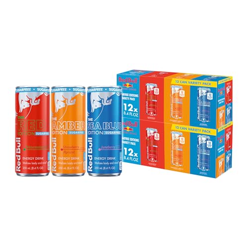 Red Bull Energy Drink Sugar Free Variety Pack, 24 Cans Case