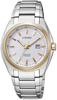 Citizen Damen-Armbanduhr XS Super Titanium Analog Quarz Titan EW2214-52A, Weiß
