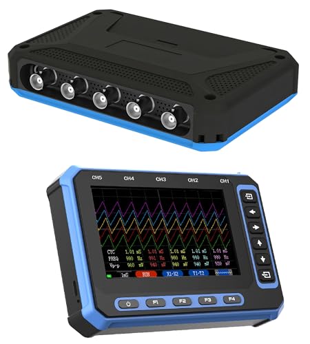 Oscilloscope numerique 5 canaux USB WiFi portable avec ecran 4.3 pouces et 5 sondes