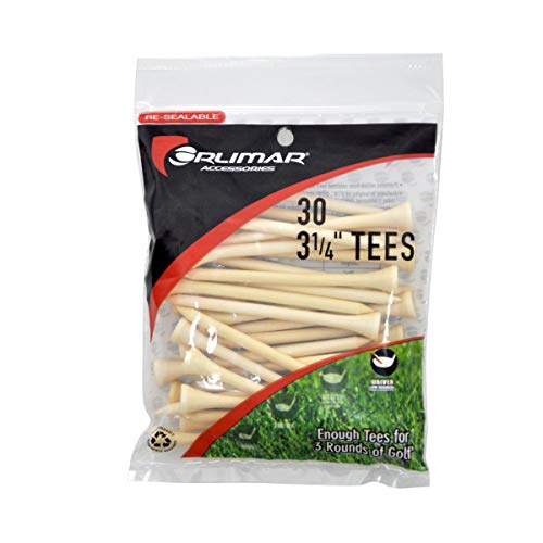 Orlimar Wooden Golf Tees 3 1/4-Inch, Natural (30-Count Individual Package)