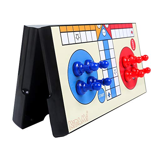 KIDAMI Juego de Mesa Ludo Magnético Plegable Ligero miniatura 3