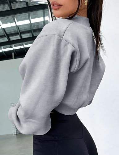 Image of Amarmia Women's Bolero Sweater Shrugs Y2K Open Front Workout Sweatshirt Long Sleeve Crop Tops