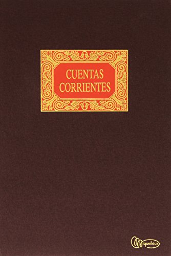 Miquelrius - Libro de Contabilidad, Clase R, Folio Natural 220 x 315 mm, Rayado Cuentas Corrientes, 100 Hojas de 102 g/m², Forrado en Tela, Lomo Engomado