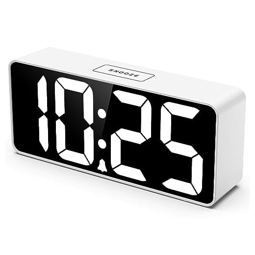 7.5 Inches Huge Digital Alarm Clock for Seniors & Visually Impaired, Easy Set, USB Charging Port, 0-100% Dimmer, Snooze, Adjustable Volume, Outlet Powered for Bedroom