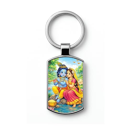 Image of Stylish Metal Keychains with Permanent Glossy Print - Inspirational Quotes & Spiritual Designs - Perfect Key chains for loved ones, Personal Use, Gifts & Return Gifts