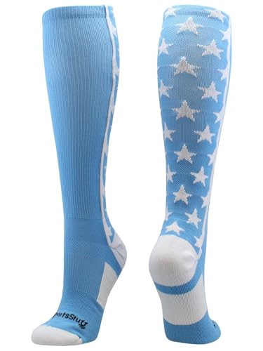 All Stars Socks with Stars for Baseball Softball Football Youth and Adult Boys Girls Men Women Over the Calf