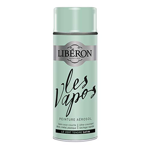 LIBERON Peinture aérosol Les vapos, Le Vert Tendre Satin, 400ML