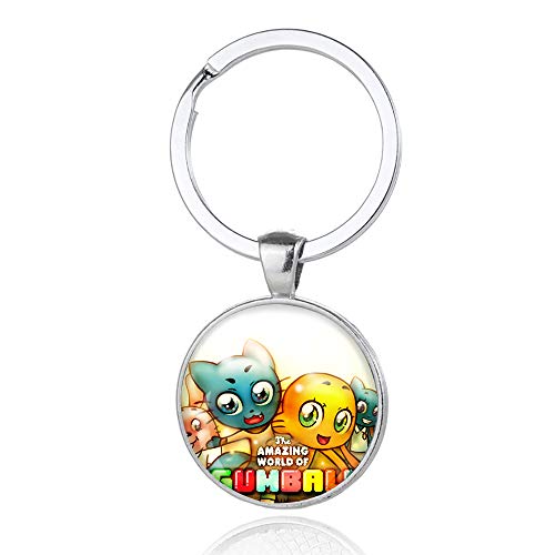 Preisvergleich Produktbild Fjhgqejfw The Amazing World of Gumball Taschen-Schlüsselanhänger Schlüsselanhänger Stofftier Insert Keychain Blank Keyrings Bilderrahmen Schlüsselanhänger Foto löschen Split Schlüsselanhänger