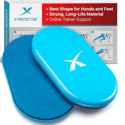 X-Protector Core Sliders for Working Out - 2 PCS - Double-Sided Exercise Sliders for Hard & Carpeted...