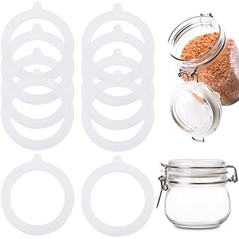 Catime 10 Piezas Junta de Silicona de Repuesto para Tarro Cover