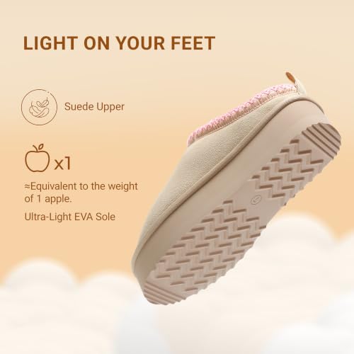 Image of DREAM PAIRS Women's Platform Genuine Suede House Slippers