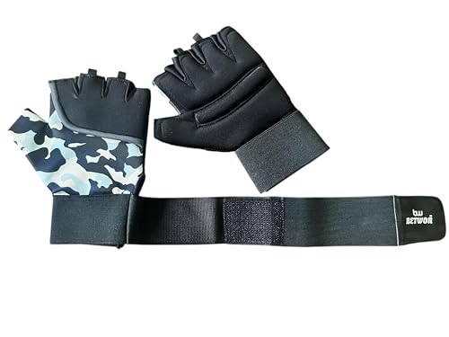 Image of Gym Gloves for Men & Women with Wrist Support Accessories for Weightlifting, Training, Exercise, Cycling Gloves
