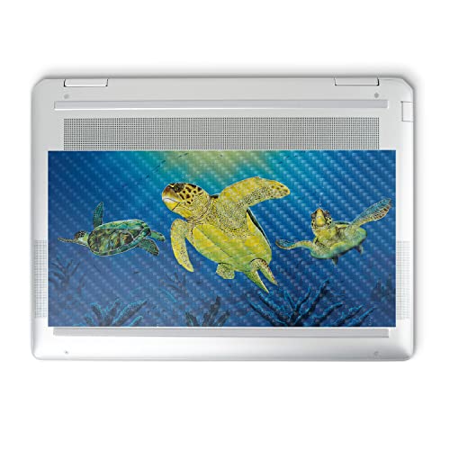 Image of MightySkins Carbon Fiber Skin Compatible with HP Spectre x360 14 inch (2022) Full Wrap Kit - Turtle Dreams | Protective, Durable Textured Carbon Fiber Finish | Easy to Apply | Made in The USA