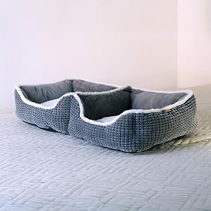 Puppy Bed for Small Dogs – Cat Bed for Indoor Cats - Dog Bed for 2 Dogs to Share – Completely Washabel Super Soft Pet Mat– Grey Puppy & Kitten Double Bed Puppy Bed for Small Dogs–Cat Bed for Indoor Cats Dog Bed for 2 Dogs to Share–Completely Washabel Super Soft Pet Mat Grey Puppy Kitten Double Bed