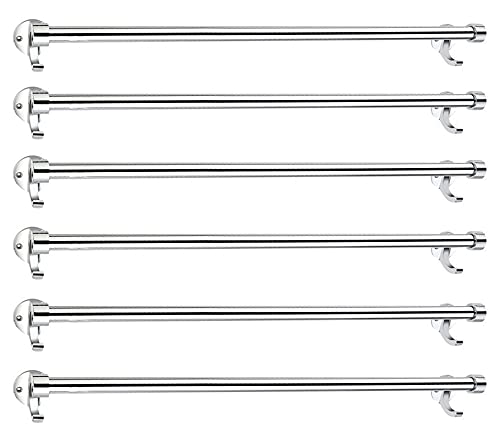 Supreme Bazaar 18inch Stainless Steel Wall Mounted Hand Towel Rail/Bar/Holder/Hanger/Rod for Bathroom/Kitchen/Washroom (Pack of 6)