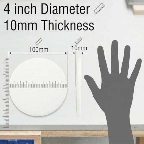 Image of 20 Pcs 4 inch Drill Brush Scrubber Scouring Pads | 1200 Grit, Hook & Loop Power Scrubber Scour for Rotary Tools, Random Orbital Sander (White)