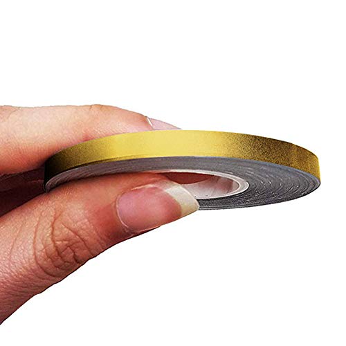 4R Quattroerre.it 10464 Trim Stripes Bandes Adhésives pour Voitures, Or, 5 mm x 10 MT