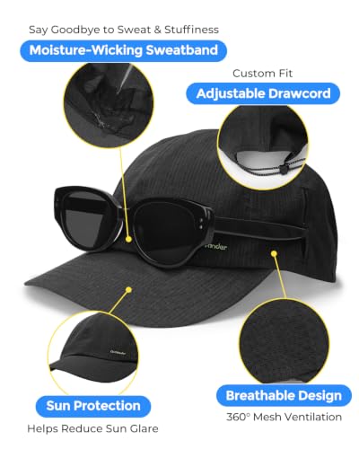 Image of Lightweight Golf Hat for Women Men, UPF 80+ Sun Protection Cap, Breathable Quick-Dry Baseball Cap for Running Sport