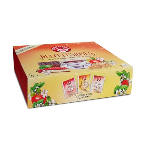 Pompadour - Cofre Dulcefusiones - 3 Variedades de tés e infusiones dulces - Caja de regalo surtido - 60 bolsitas