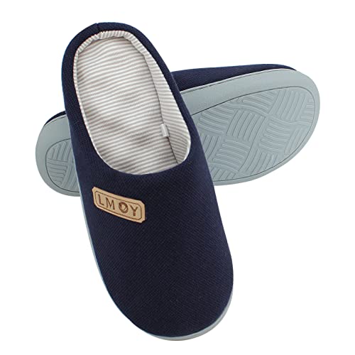 LMOY Foot Massaging Men's Slippers Cozy Wool-like Slip on House Shoes Lightweight Bedroom Slippers Non Slip Indoor Super Soft Comfy Rubber Sole Bubbles Cushion Women Size 5/6 Grey…