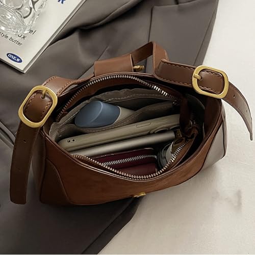 Suede Purse Vintage Buckle Accent Sling Suede Bag Casual Underarm Bag for Everyday Trendy Crossbody Bag 2025 Fall Party3
