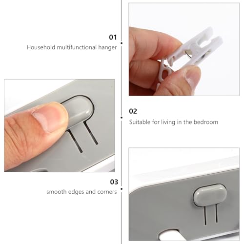 Percha multifuncional para calcetines con montaje en pared de material PP resistente 7