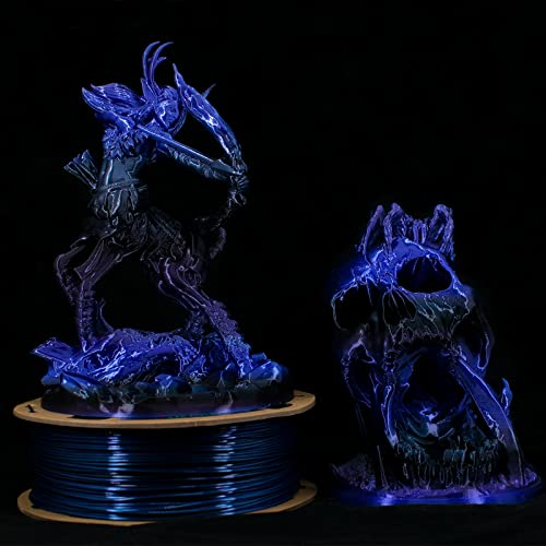 Image of 3D Printer Filament, PLA Filament 1.75mm, Silk Black Blue Color Changing, Silk PLA Filament, 3D Printing Filament 1.75 + /-0.02mm, 1kg