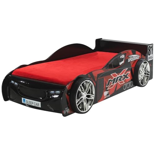 Vipack MRX LIT Voiture 90x200 Noir, MDF