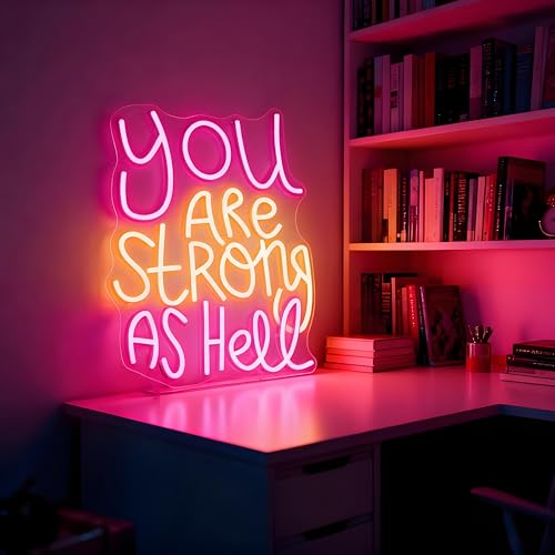 You Are Strong As Here Pink And Red