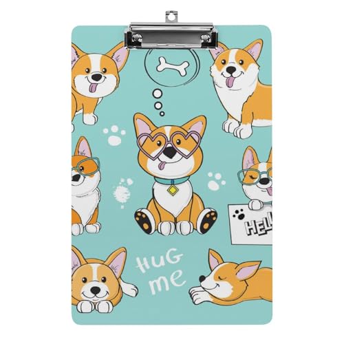 Planchettes à pince porte document A4 Corgi rigide avec clip métallique plat