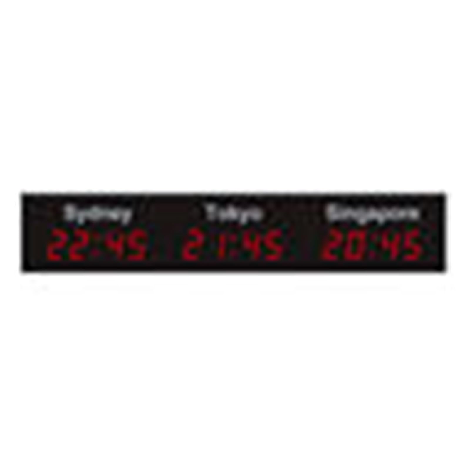 CVFRDD LED Countdown Clock, LED Digital Multi Time Zone City Stickers Wall Clock World For Office Home Decor(7)