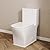 DeerValley Elongated One Piece Toilet, Dual Flush 0.8/1.28 GPF, Comfortable Seat Height, Powerful & Quiet, 12" Rough-In (1.28 GPF Side Flush)