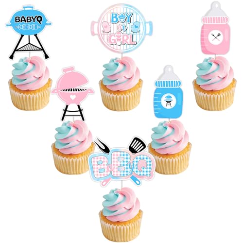 Décoration cupcakes barbecue pique nique et gâteau baby shower