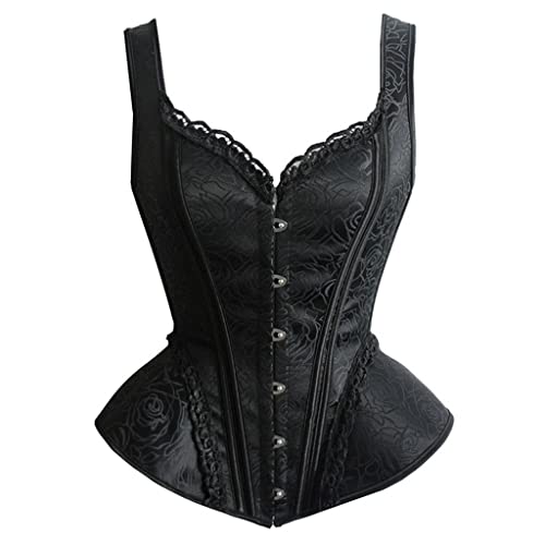 Corset floral femmes lingerie vintage bustier amincissant chic à lacets et motifs fleurs